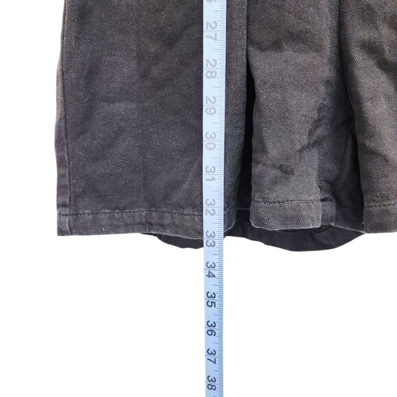 Womens Black Sleeveless Pleated overalls Shorts Tie Front Back Zip Size S - Picture 7 of 12